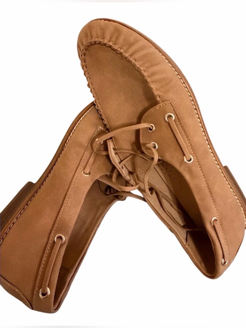 Tommy Bahama Women's Tan Suede Boat Shoes Casual Loafers Moccasins